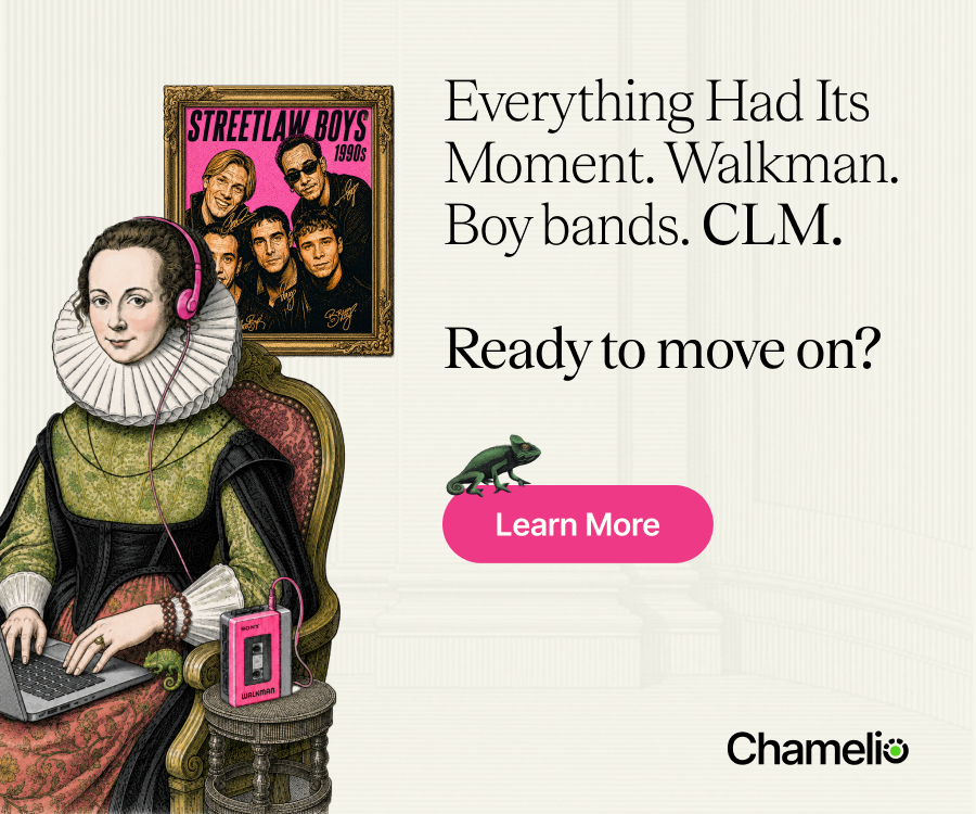 Advertisement for Chamelio Legal Intelligence