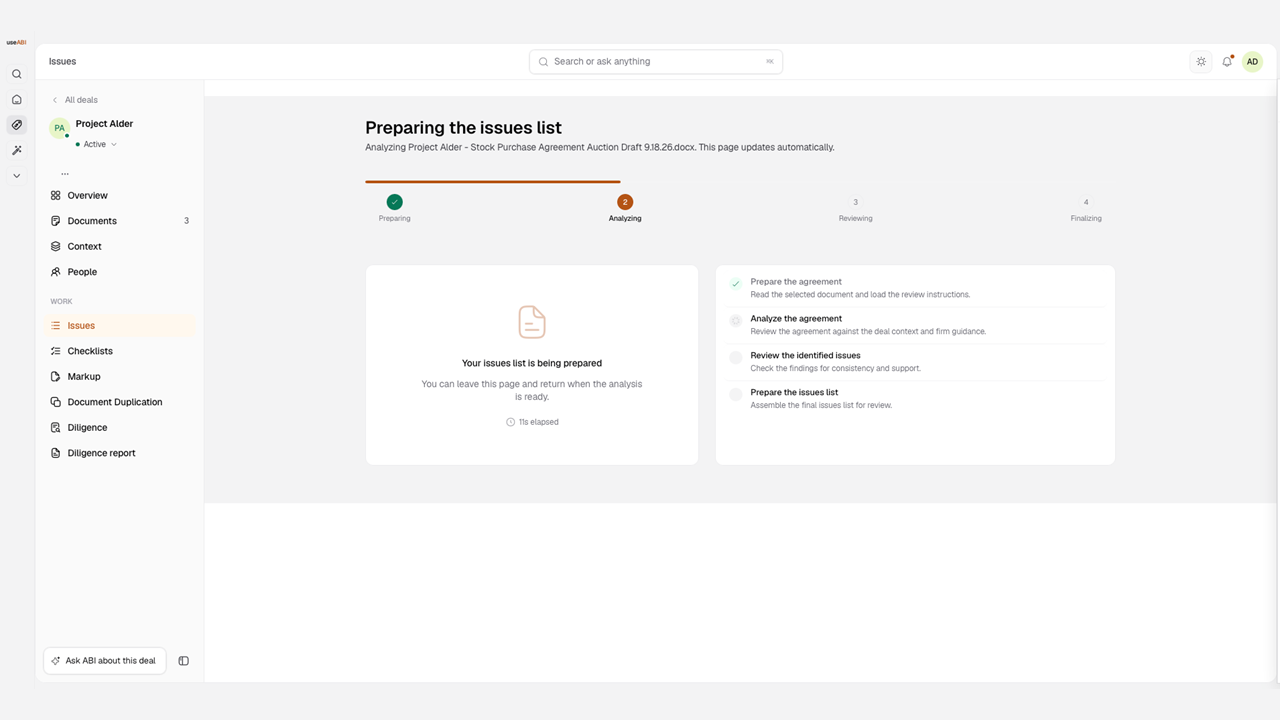 Former Big Law M&A Lawyer Launches useABI, an AI ‘Associate’ That Produces Deal Docs Without Prompting